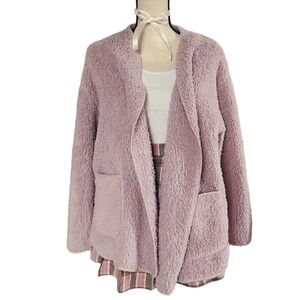 Cozy ☁️ Fluffy Cardigan Oversized Size Medium Purpish Pink